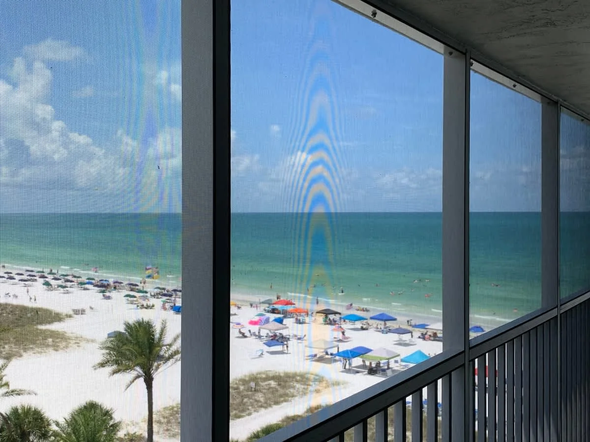 Sunrise Vacation Rentals beachfront condo view in Siesta Key